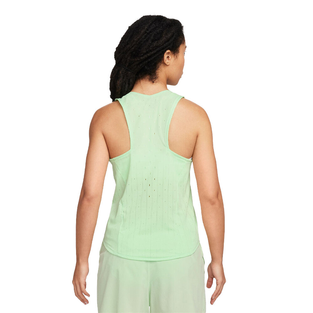 x Achilles Heel Women's 'One More Mile' AeroSwift ADV Running Vest Vapour Green / Black - Achilles Heel
