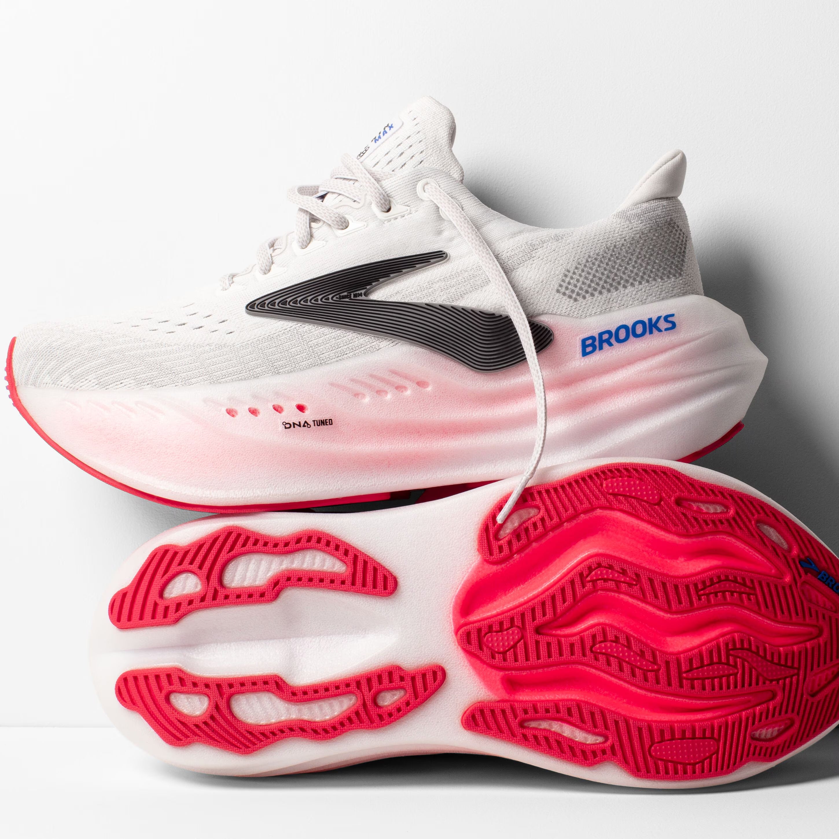 Brooks Women's Glycerin Max Running Shoes White / Black / Diva Pink - Achilles Heel