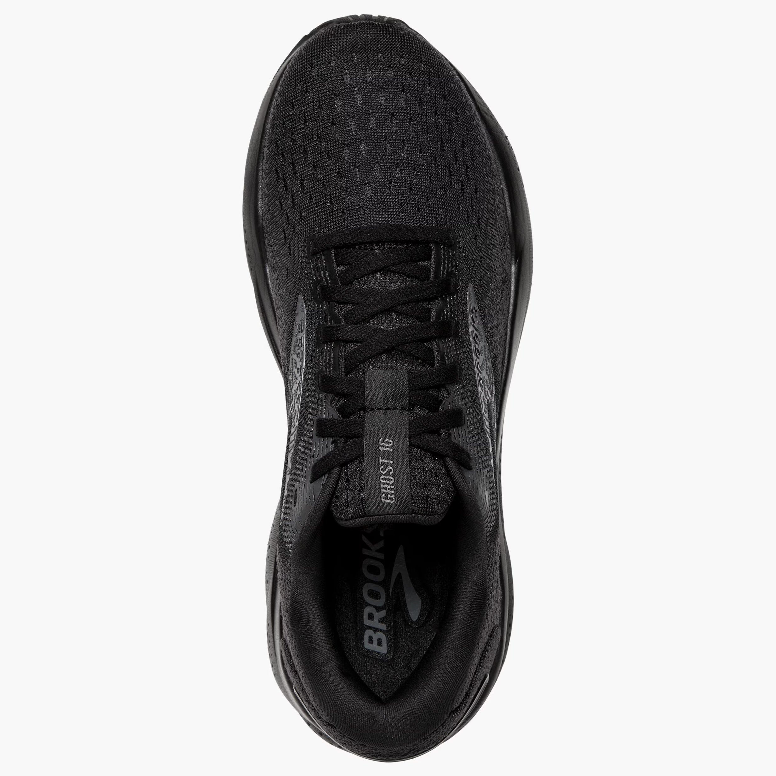 Brooks Women's Ghost 16 Wide Fit Running Shoes Black / Black / Ebony - Achilles Heel