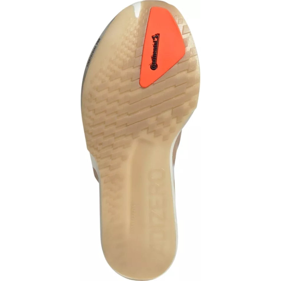 Women's Adizero Adios 9 Running Shoes Chalk White / Warm Sandstone / Impact Orange - Achilles Heel