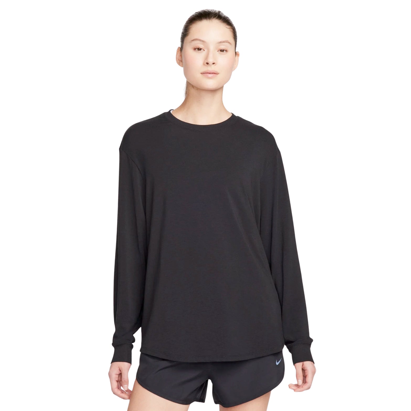 Nike Women's One Dri-FIT Relaxed Top Black / Black - Achilles Heel