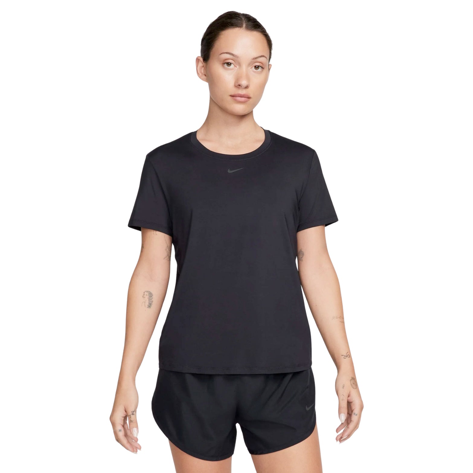 Nike Women's One Dri-FIT Classic Tee Black / Black - Achilles Heel
