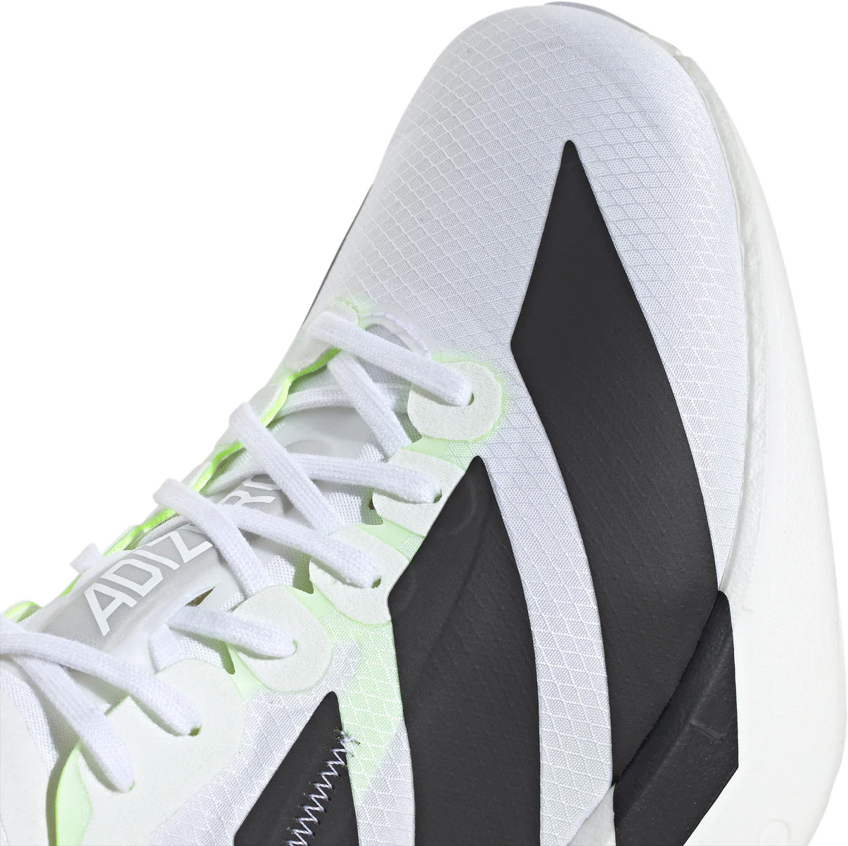 Mens's Adizero Adios Pro 4 Running Shoes Cloud White / Core Black / Silver Metallic - Achilles Heel