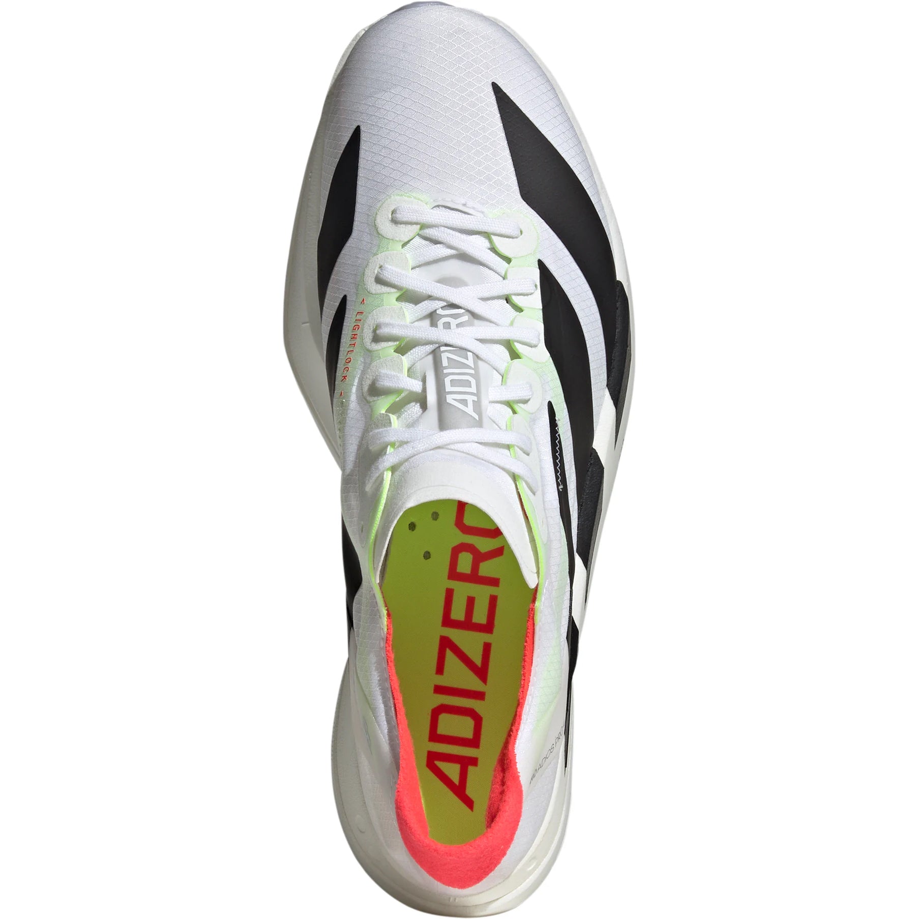 Mens's Adizero Adios Pro 4 Running Shoes Cloud White / Core Black / Silver Metallic - Achilles Heel