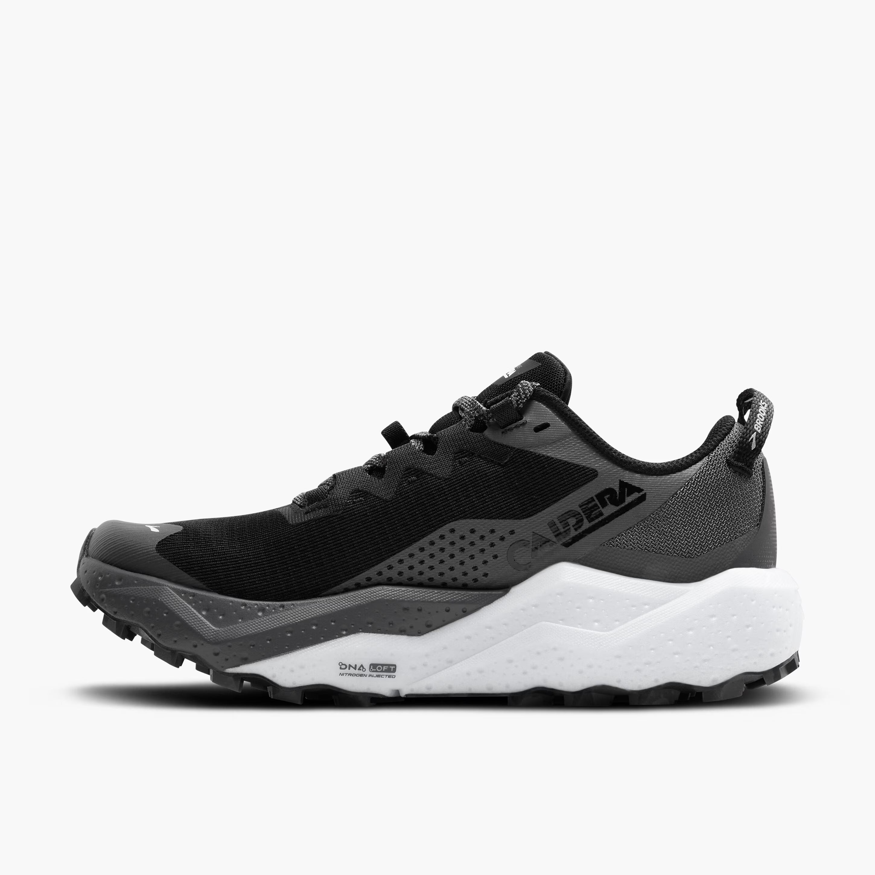 Brooks Men's Caldera 8 Trail Running Shoes Black / Blackened Pearl / White - Achilles Heel