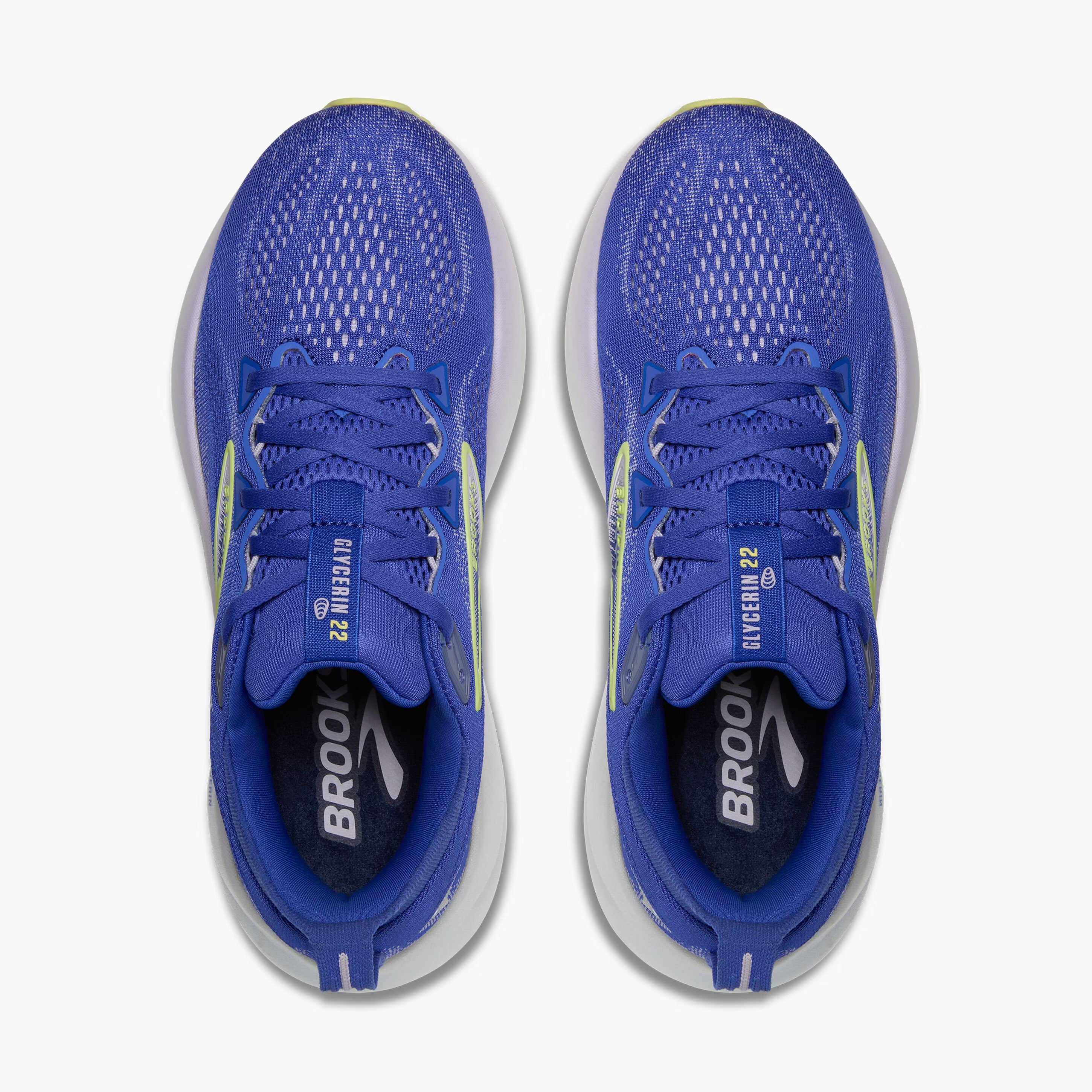 Brooks Women's Glycerin 22 Running Shoes Amparo Blue / Hydro Iris / Yellow - Achilles Heel