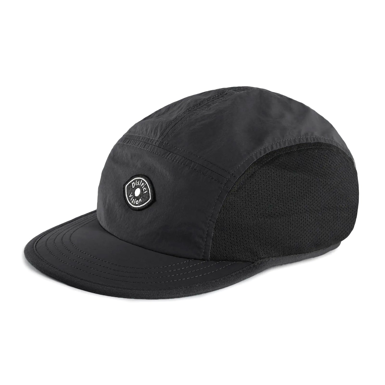Ashen Fane 6-Panel Low Profile Snapback Hat - Two Tone With Mesh Back (Black/Black/Orange)