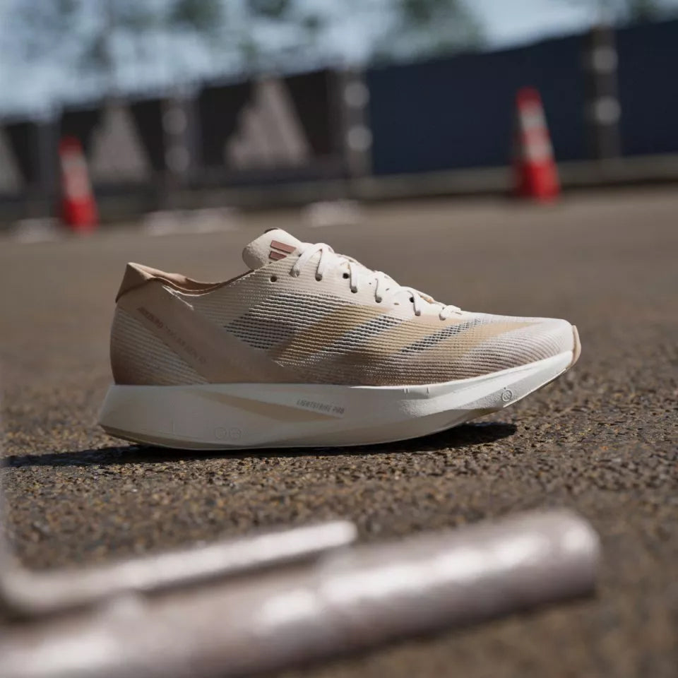 Women's Adizero Takumi Sen 10 Beige / Warm Sandstone / Halo Ivory - Achilles Heel