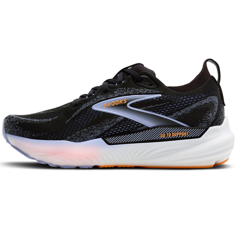 Women's Glycerin GTS 22 Running Shoes Black / Blue Heron / Orange - Achilles Heel