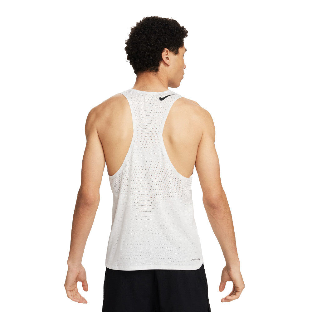 x Achilles Heel Men's 'One More Mile' AeroSwift ADV Running Vest Summit White / Black - Achilles Heel