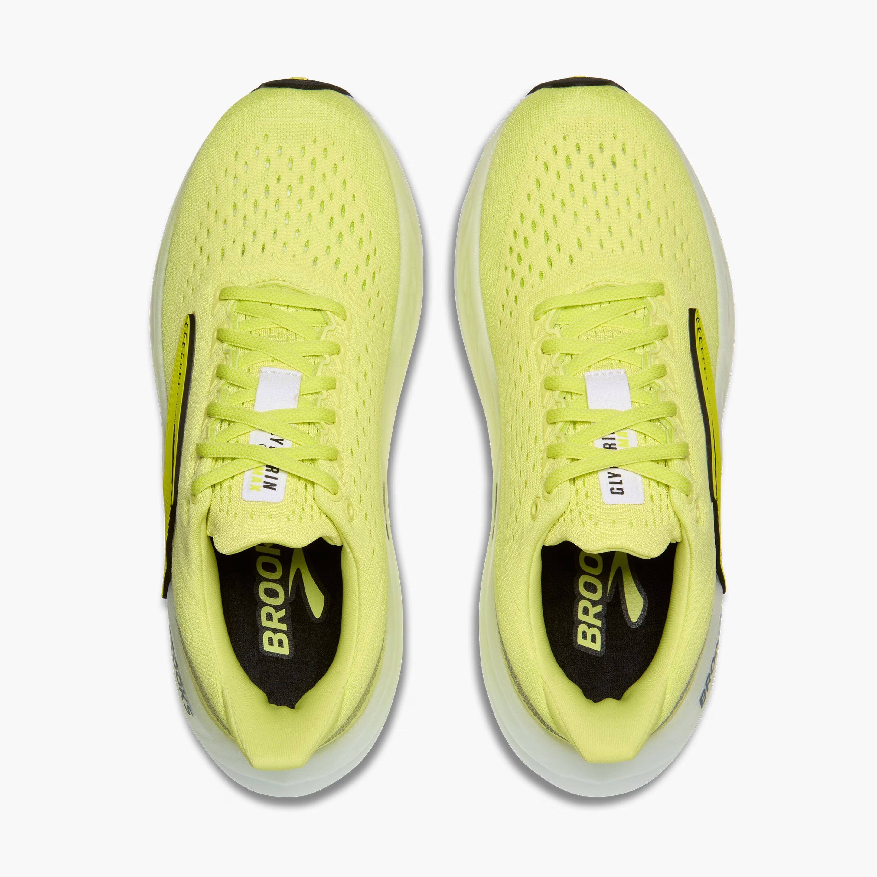 Women's Glycerin Max Running Shoes Sunny Lime / Black / White - Achilles Heel
