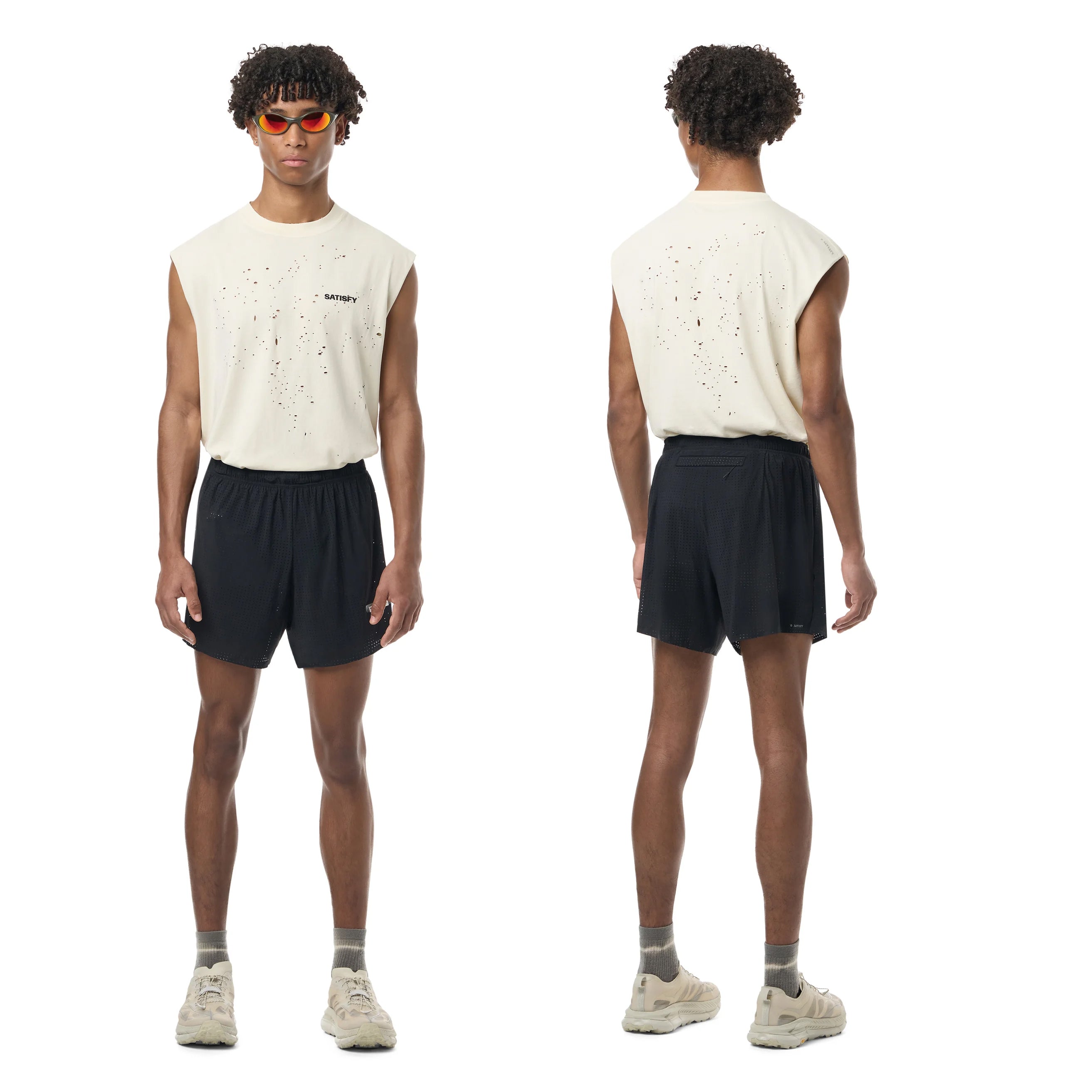 Satisfy Space‑O 5 Inch Distance Shorts Black v3 - Achilles Heel