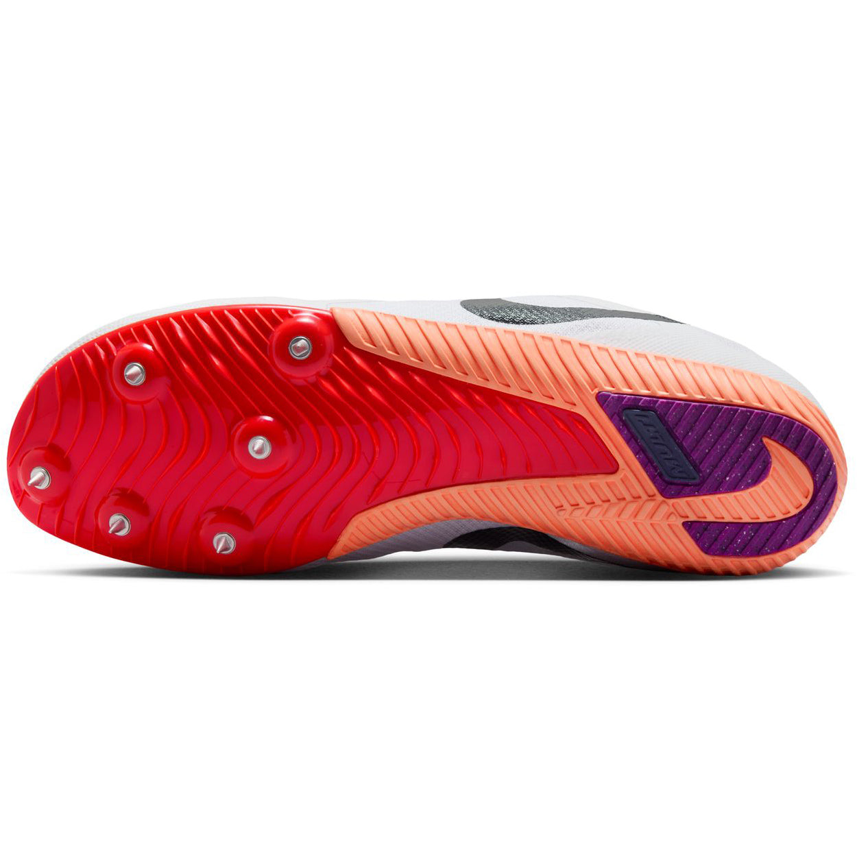 Zoom Rival Multi Running Spikes White / Obsidian / Bright Crimson - Achilles Heel