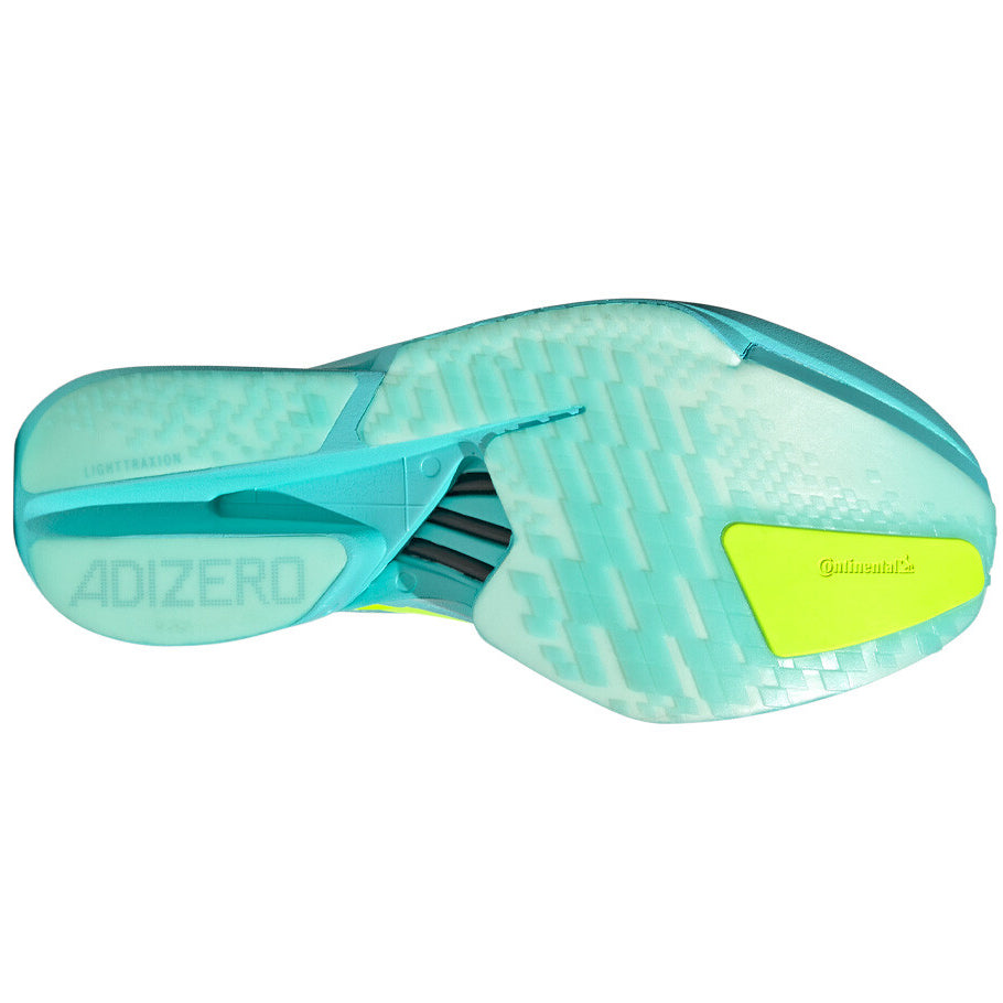 Mens's Adizero Adios Pro 4 Running Shoes Flash Aqua / Lucid Lemon / Mint Ton - Achilles Heel