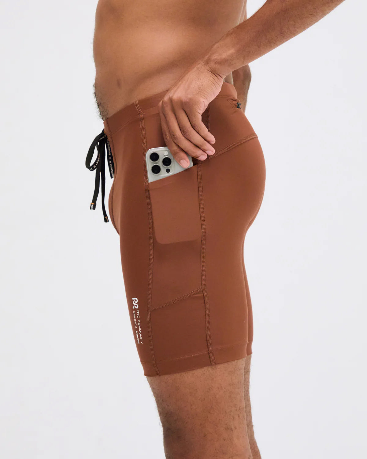 Men's Superbeam Next Gen 7 Pocket Half Tights Coffee Bean - Achilles Heel