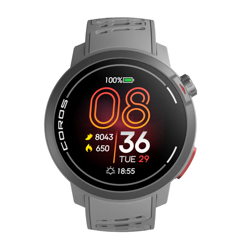 Pace Pro Silicone Strap GPS Sport Watch Grey - Achilles Heel