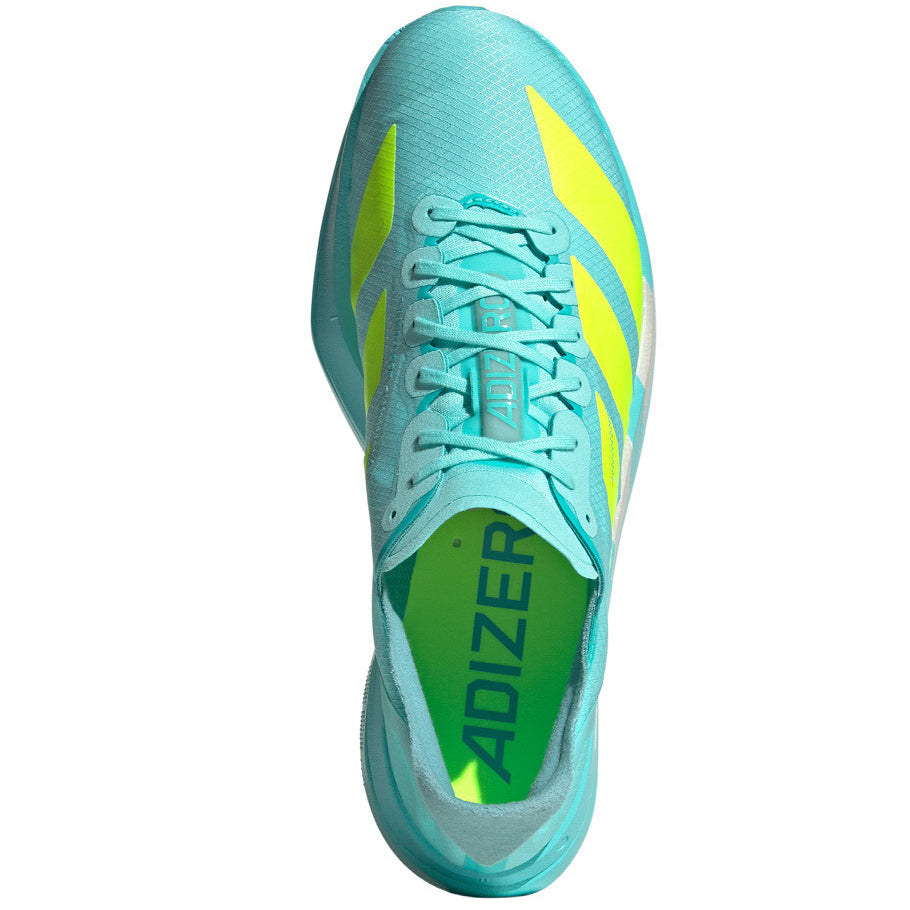 Mens's Adizero Adios Pro 4 Running Shoes Flash Aqua / Lucid Lemon / Mint Ton - Achilles Heel