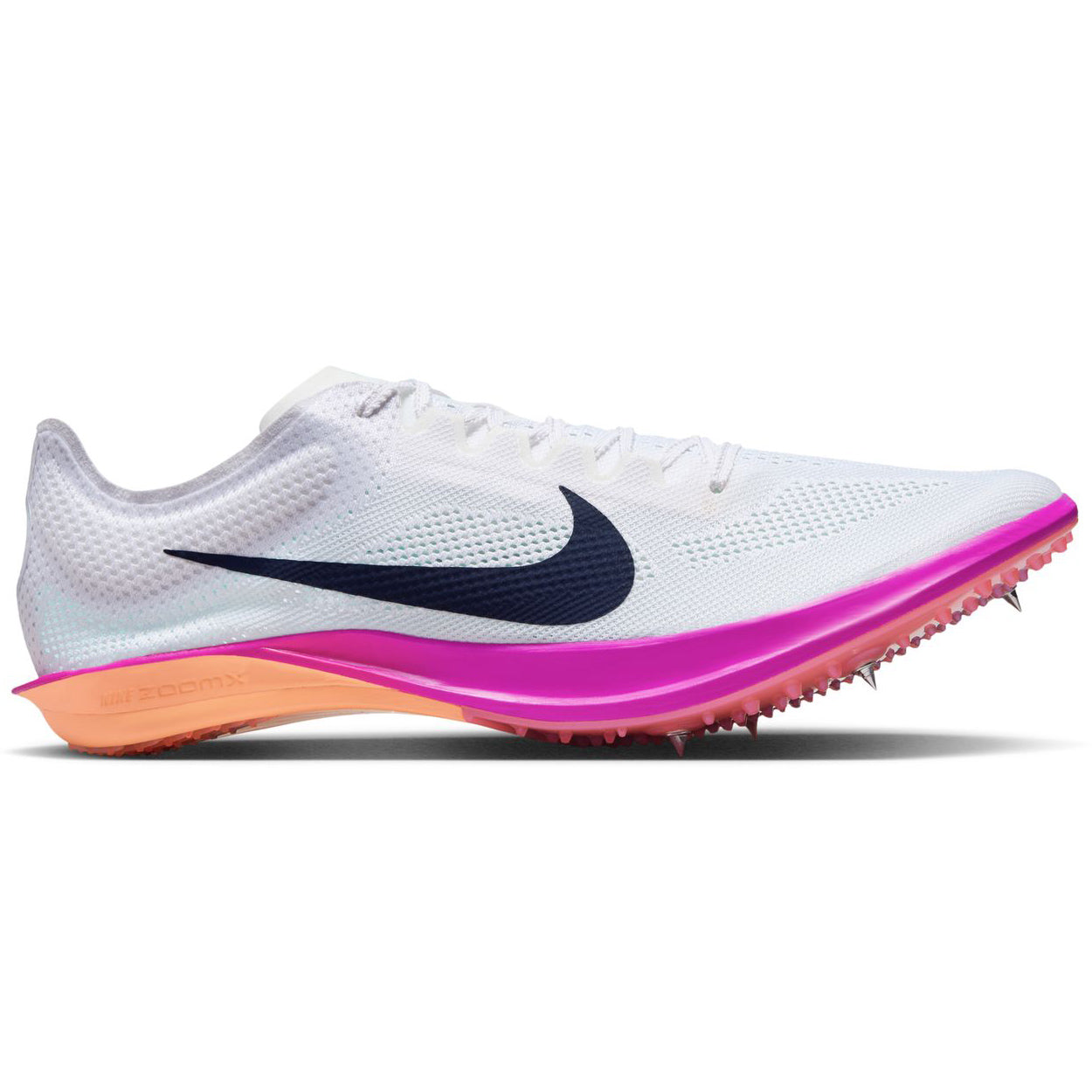 ZoomX Dragonfly 2 Running Spikes White / Hyper Turquoise / Fire Pink / Obsidian - Achilles Heel