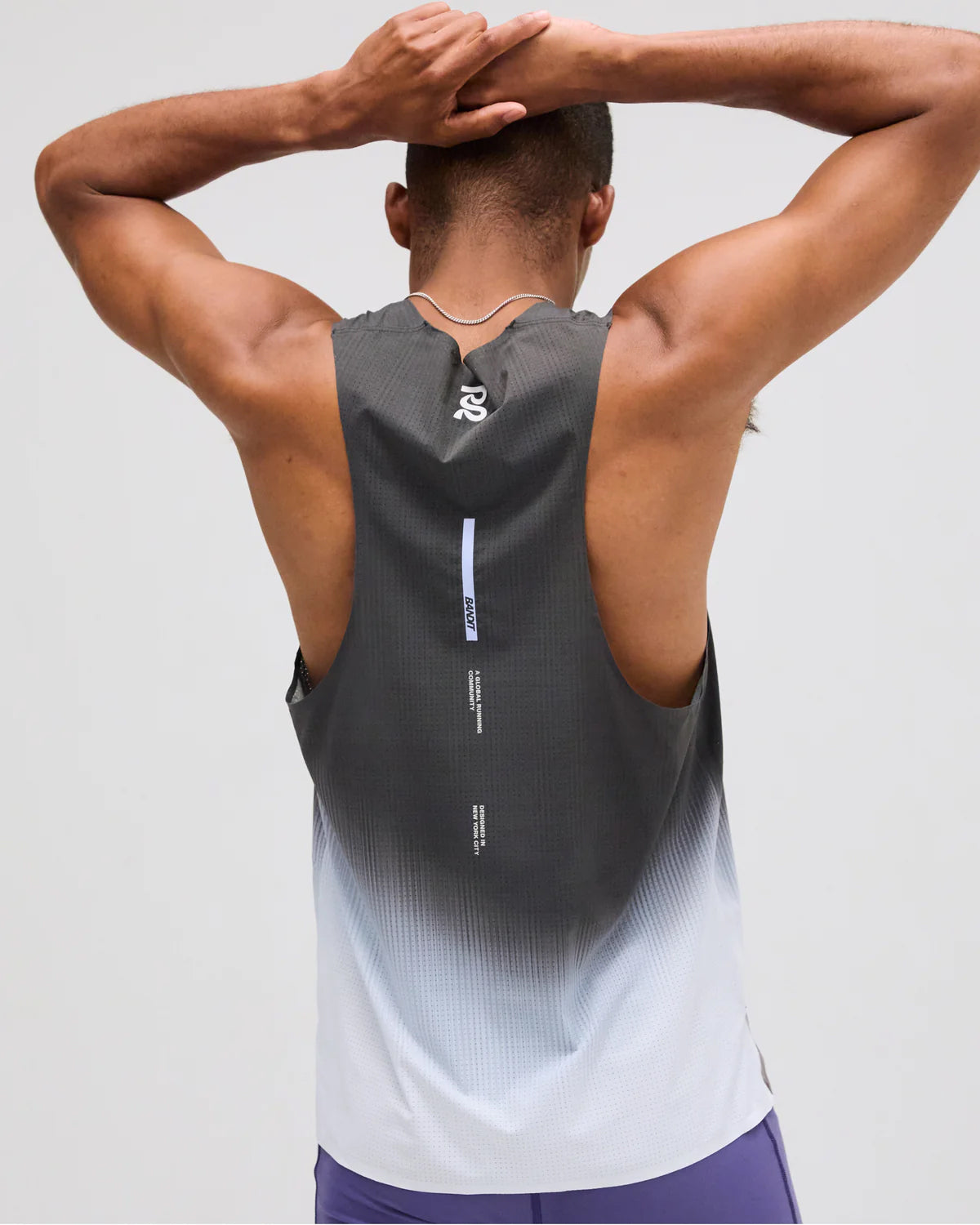 Men's Vento Performance Singlet Black / Chalk Gradient - Achilles Heel
