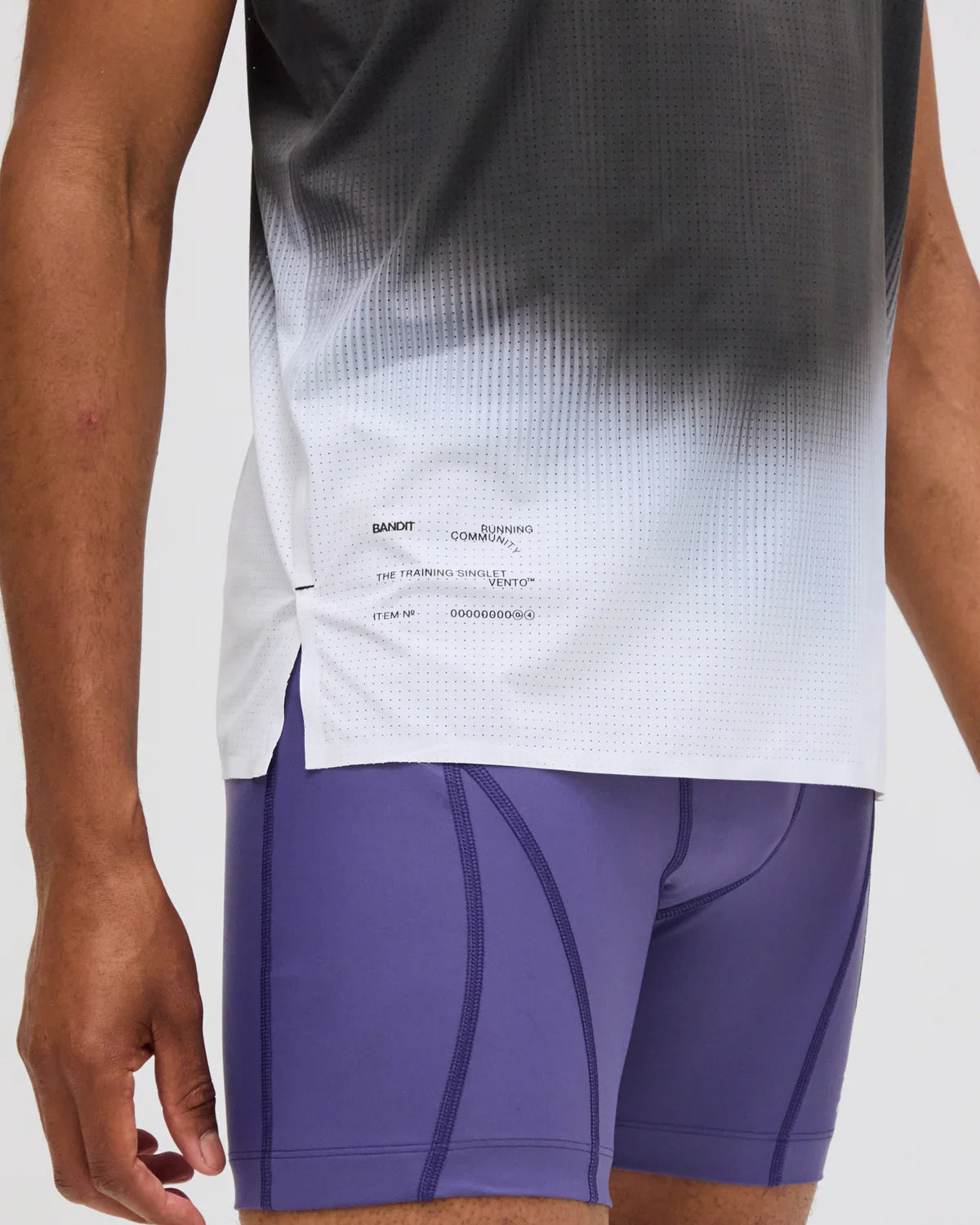 Men's Vento Performance Singlet Black / Chalk Gradient - Achilles Heel