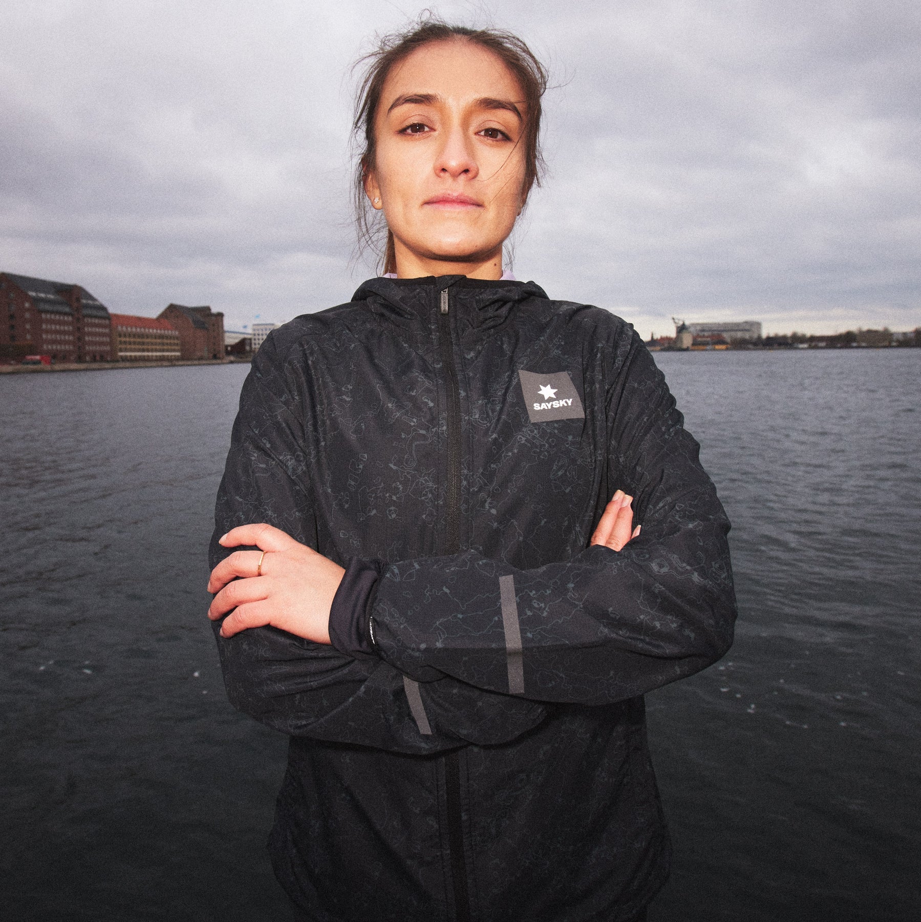 SAYSKY Women's Map Pace Jacket Black - Achilles Heel