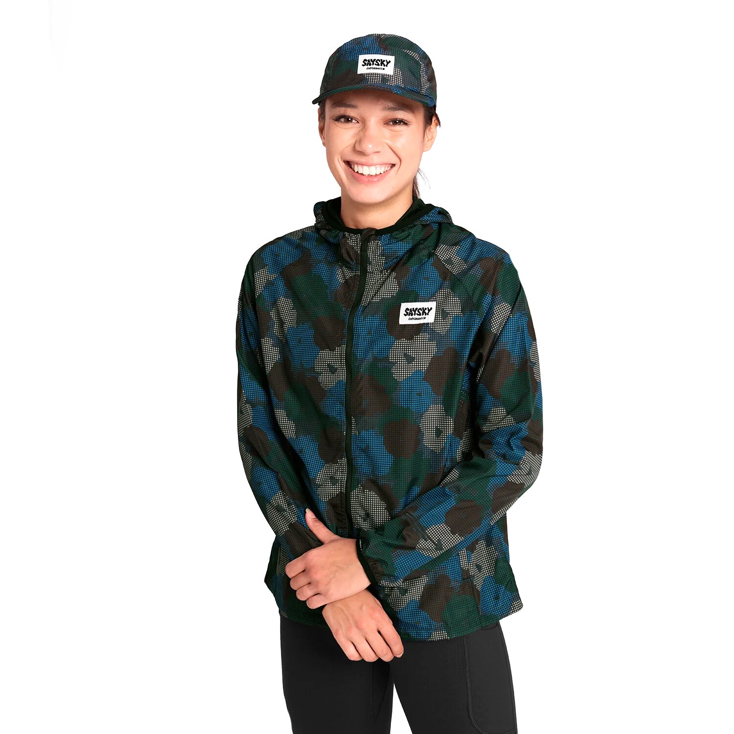 Women's Flower Pace Jacket Blue AOP
