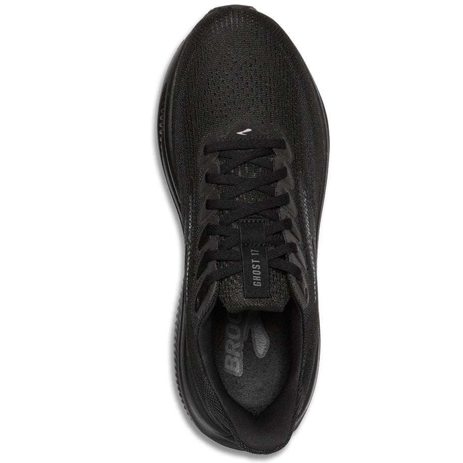 Women's Ghost 17 Wide Fit Running Shoes Black / Black / Ebony - Achilles Heel