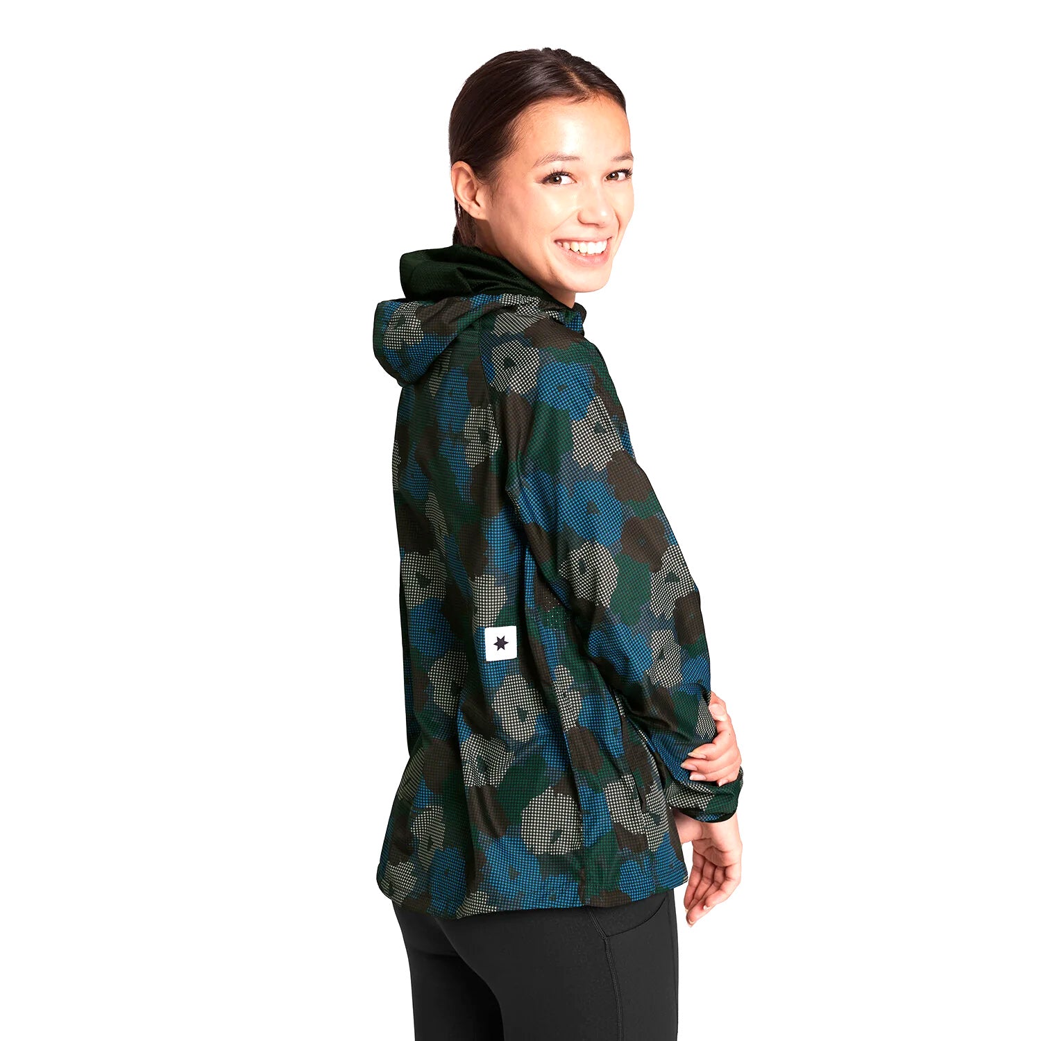 Women's Flower Pace Jacket Blue AOP
