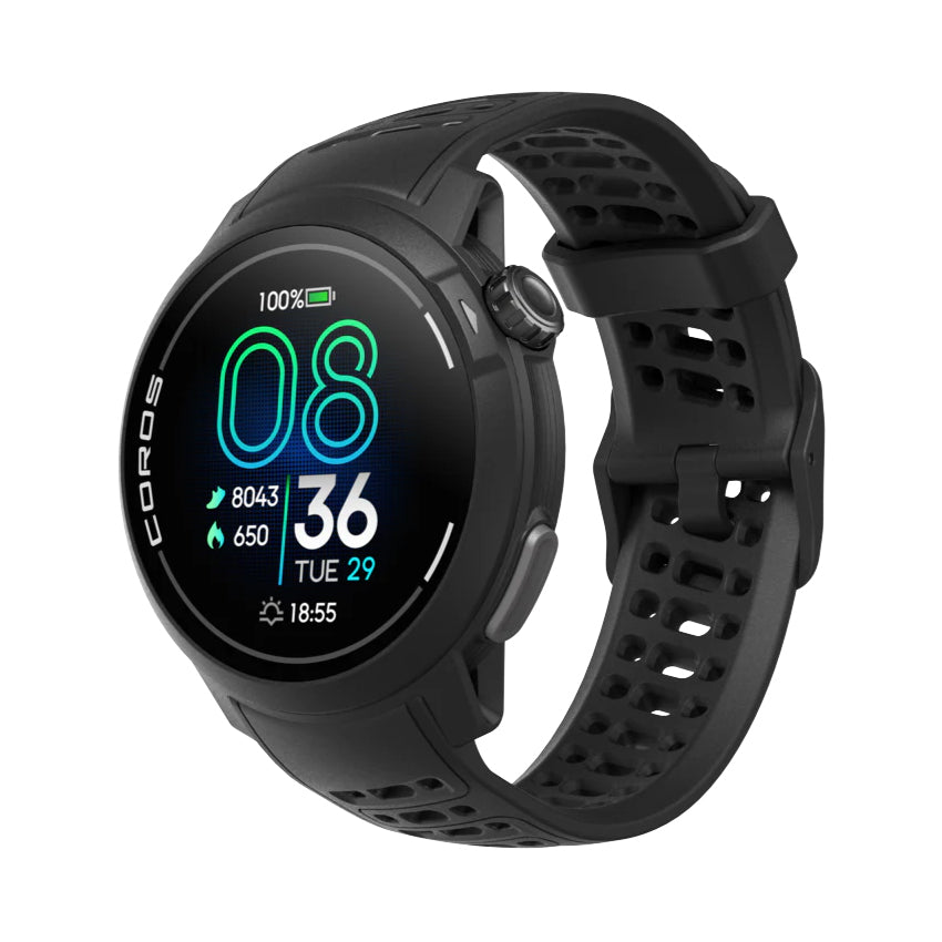 Pace Pro Silicone Strap GPS Sport Watch Black - Achilles Heel