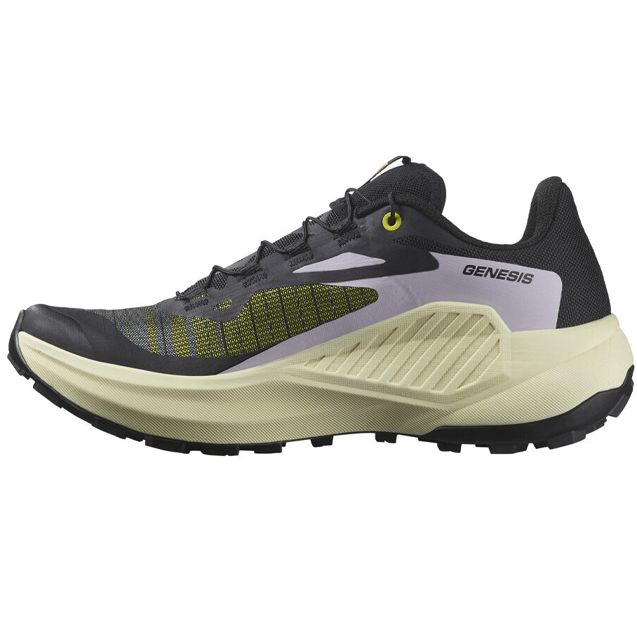 Salomon Women's Genesis Trail Running Shoes Black / Sulphur Spring / Orchid Petal - Achilles Heel