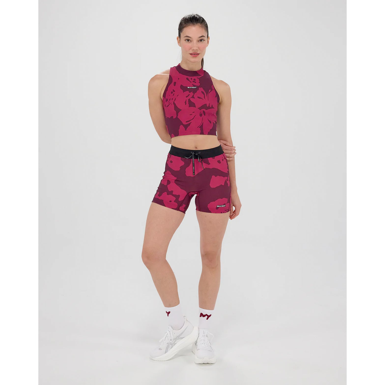 Women's Cadence Vaso Race Crop Fleura / Fig / Berry - Achilles Heel