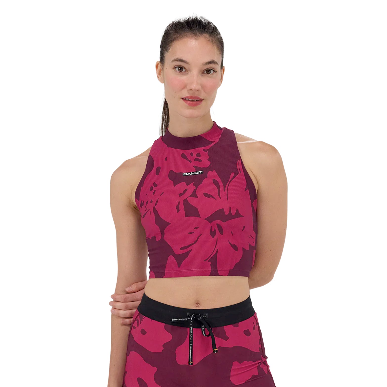 Women's Cadence Vaso Race Crop Fleura / Fig / Berry - Achilles Heel