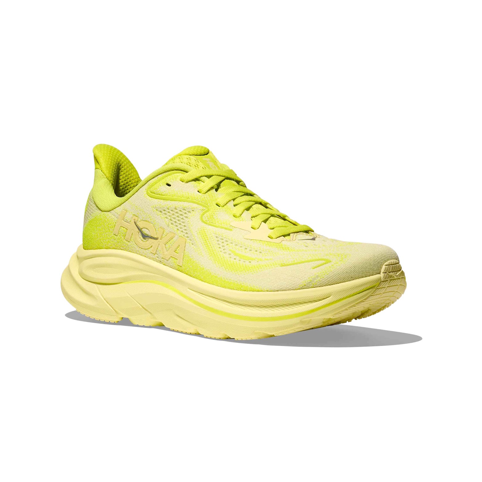 Women's Clifton 10 Running Shoes Neon Hoka Citrus / Sunlight - Achilles Heel