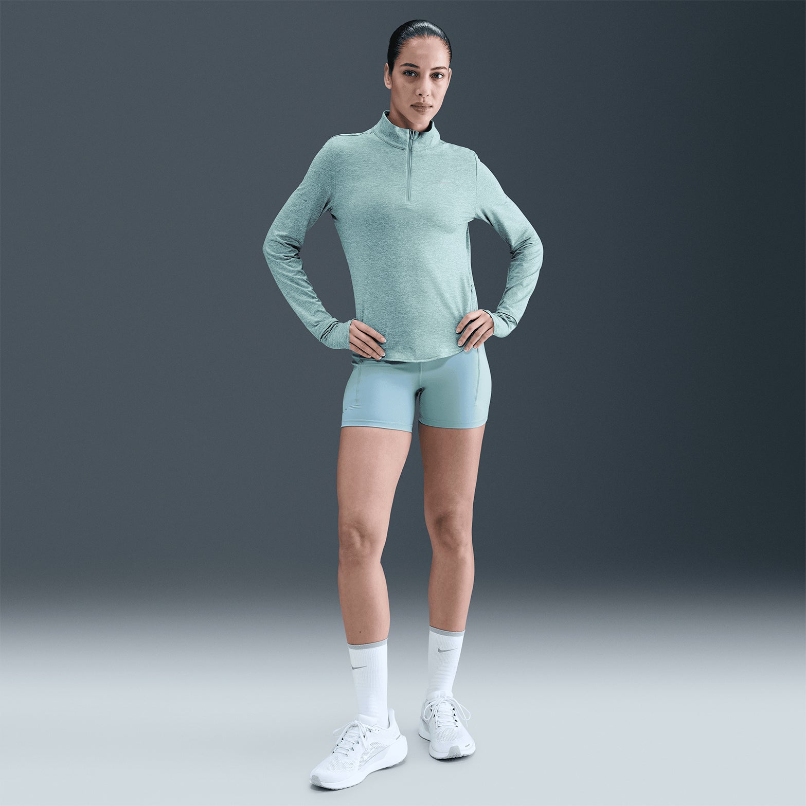 Women's Dri-FIT Swift 1/4 Zip Running Top Cannon / Heather - Achilles Heel