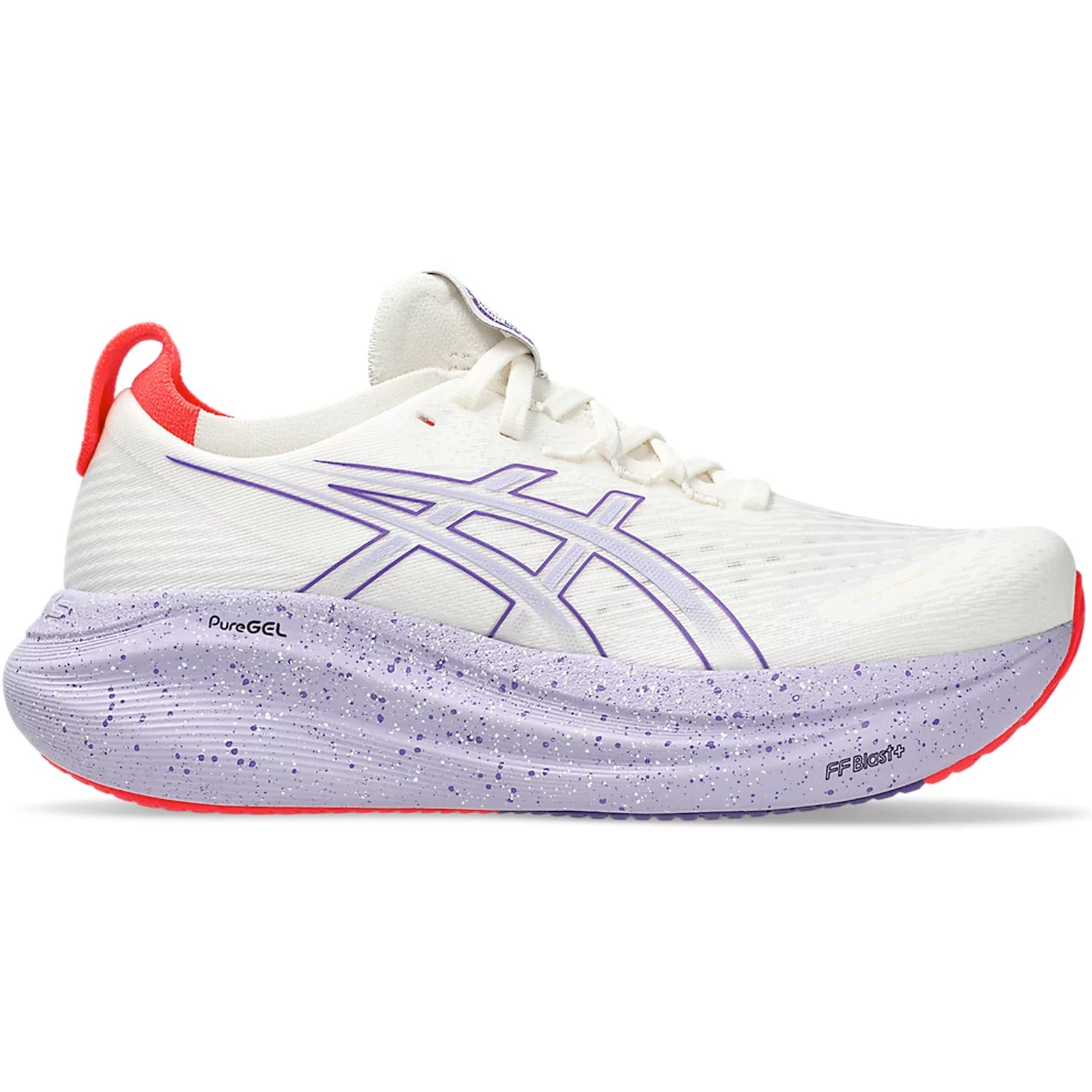 Women's Gel-Nimbus 27 Tokyo Running Shoes Cream / Edo Purple - Achilles Heel