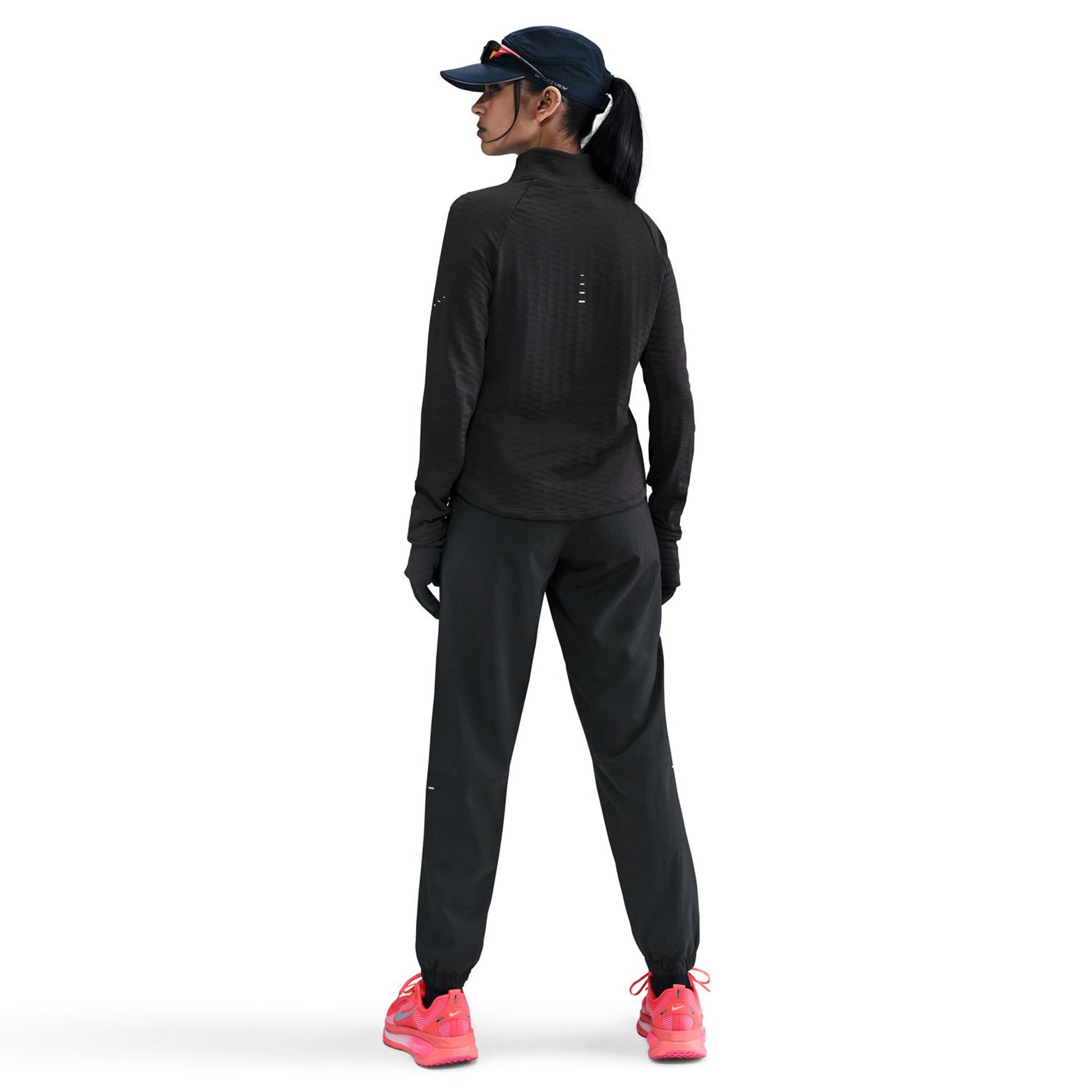 Women's Therma-FIT Turtle Neck Running Top Black - Achilles Heel