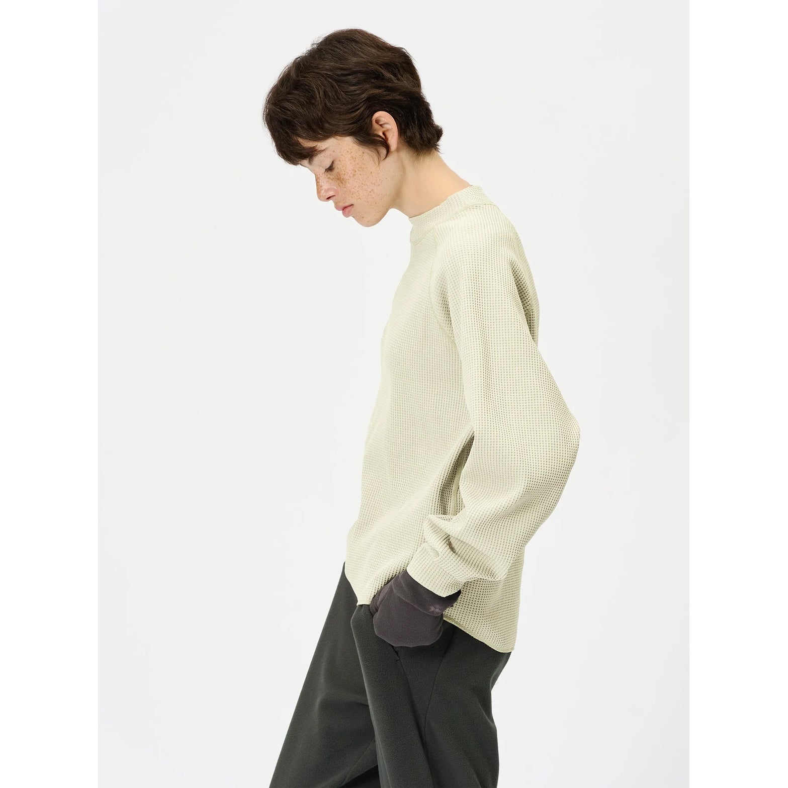 Women's WF Light Mock Neck Top Ivory