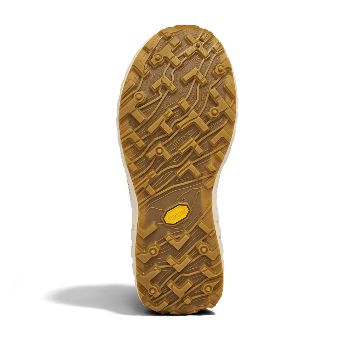 Women's norda 001A Trail Running Shoes Sky sole view displaying Vibram Mega Grip rubber and Canadian Shield-inspired soleplate design