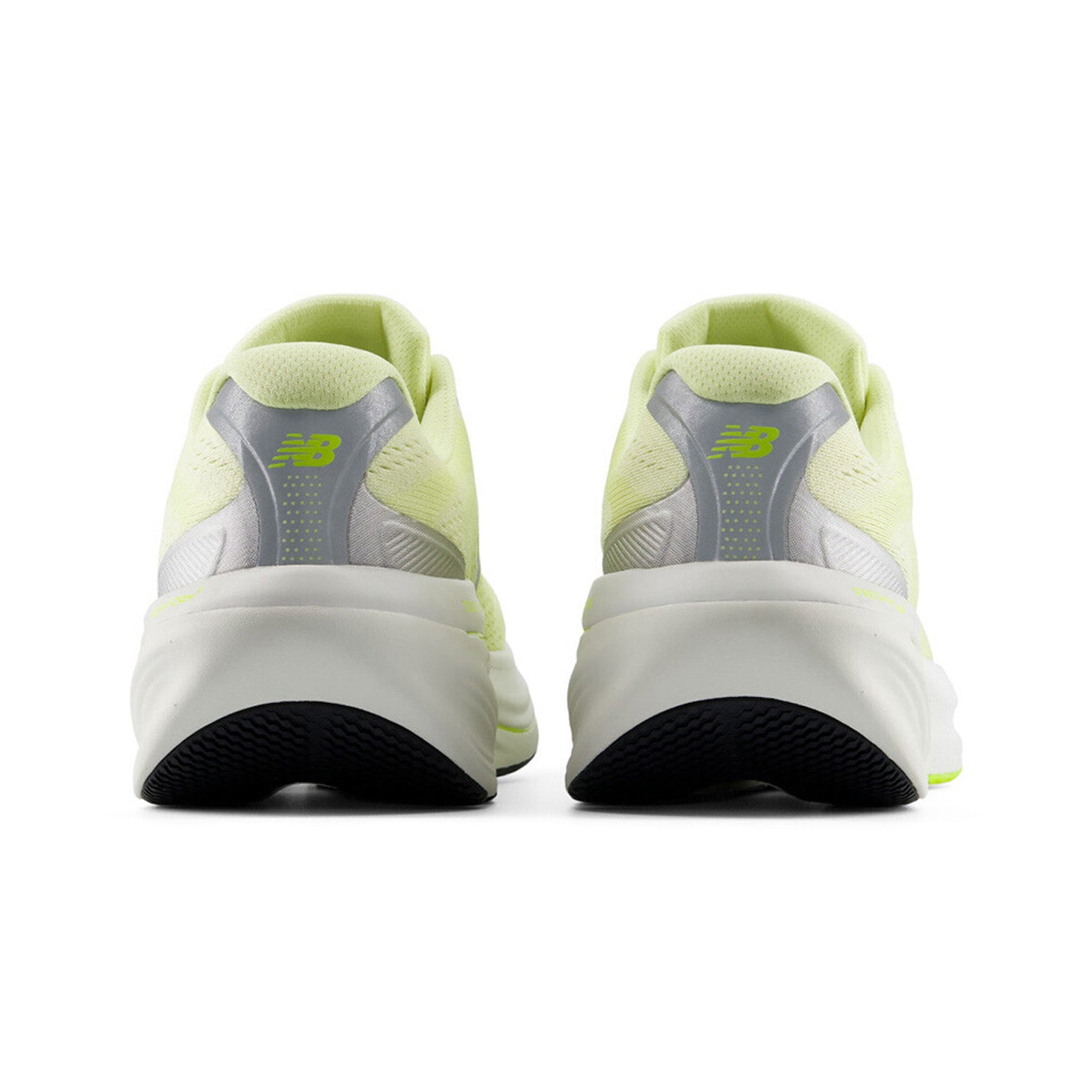 Women's New Balance 860v15 Running Shoes Fennel Seed Alkaline Green heel view showing Fresh Foam X cushioning stack with Stability Plane technology for reliable long-haul training