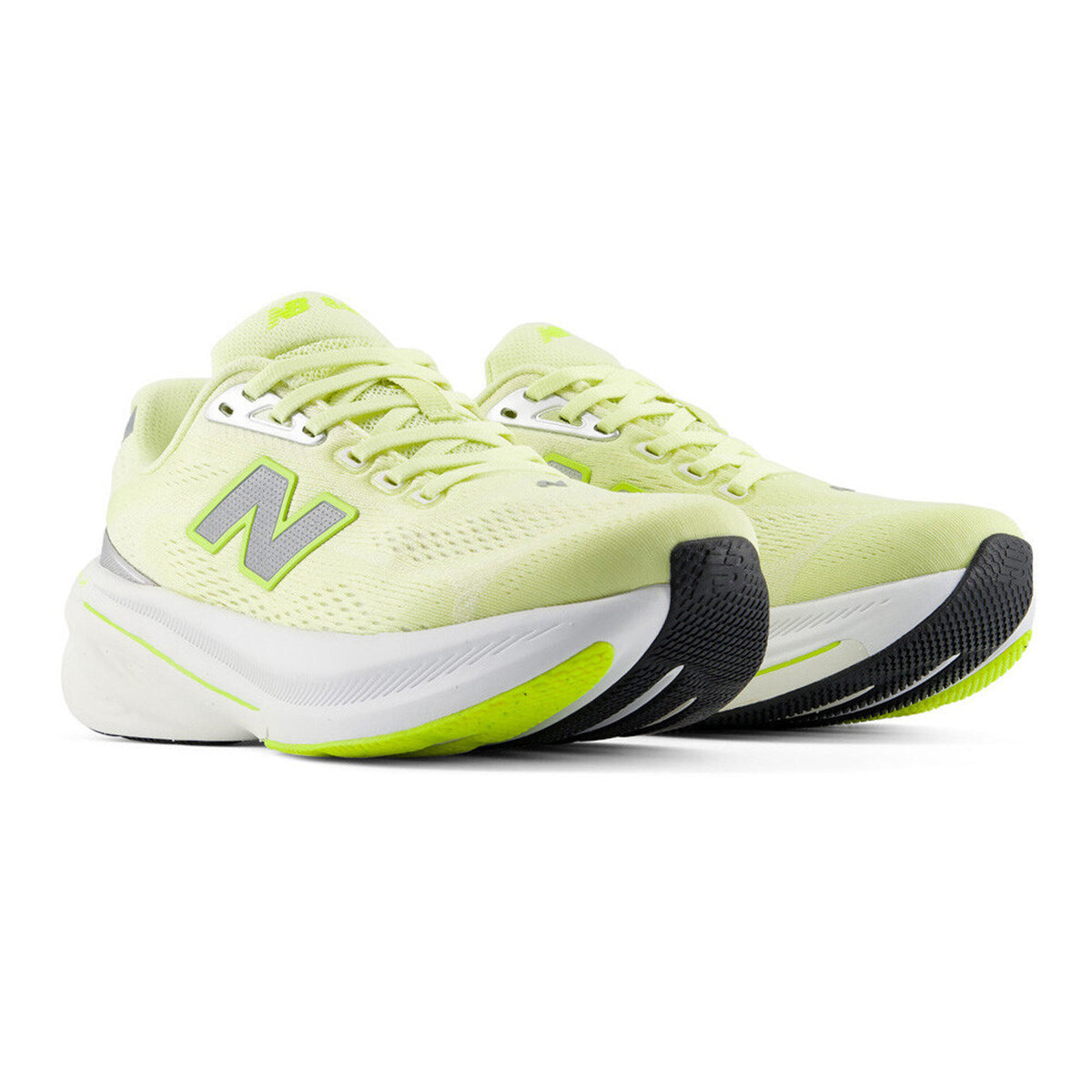 Women's New Balance 860v15 Running Shoes Fennel Seed Alkaline Green angled side view of pair showing Fresh Foam X cushioning with Stability Plane technology and rocker profile geometry for reliable stability running