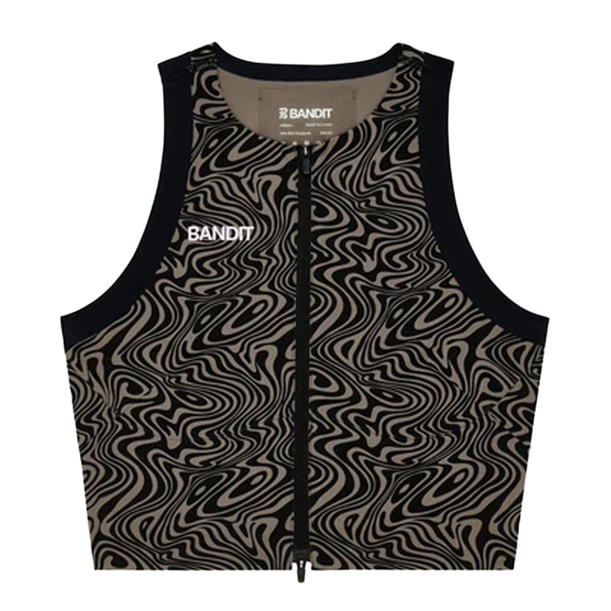 Women's Adapto 2-Way Zip Race Crop - Melted Marble Cocoa / Black