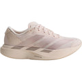 Women's adidas Adizero EVO SL Running Shoes Wonder Quartz Grey Wonder Taupe outer side view showing LIGHTSTRIKE PRO foam midsole with racing-inspired design for running and lifestyle wear