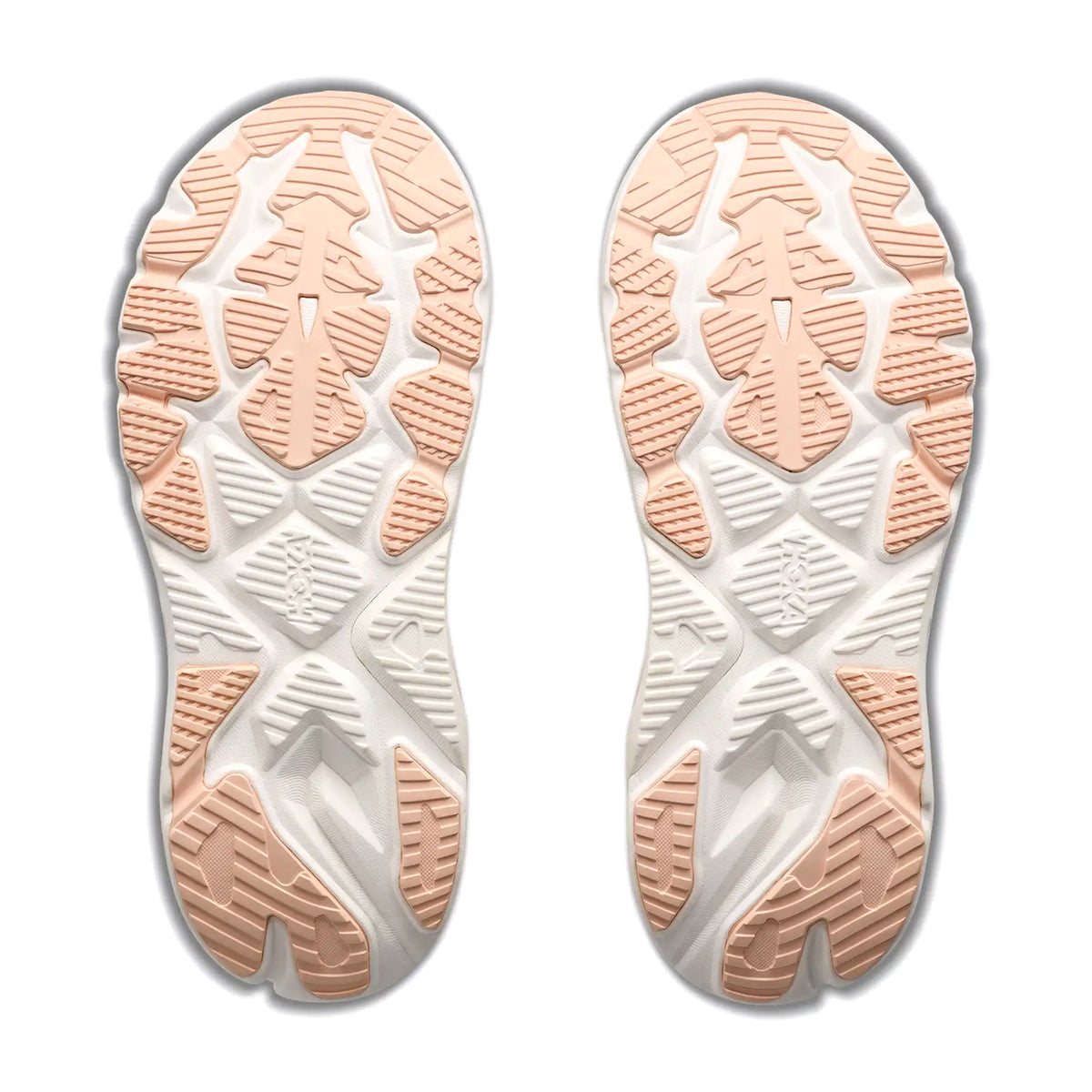 Women's HOKA Arahi 9 Running Shoes Vintage Yellow Alabaster sole view displaying super abrasion rubber outsole with podular design for enhanced durability in high-wear zones during daily training