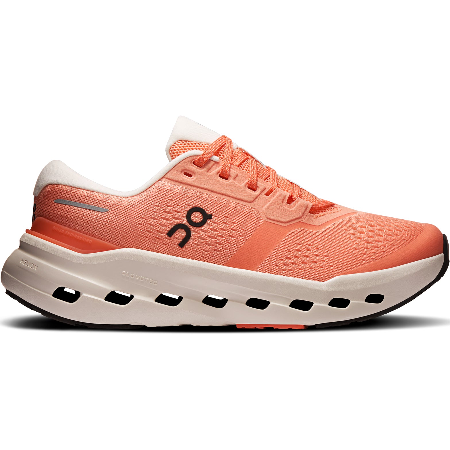 On Cloudrunner 3 women's running shoe in Sunstone / Ivory — outer view showing sunstone engineered mesh upper with ivory accent detailing, asymmetrical heel clip and CloudTec® Helion™ foam midsole profile