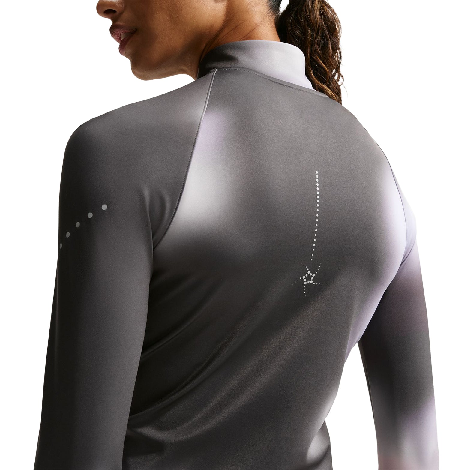 Women's Dri-FIT Swift Full-Zip Mid-Layer Running Top Dark Smoke Grey / Light Smoke Grey