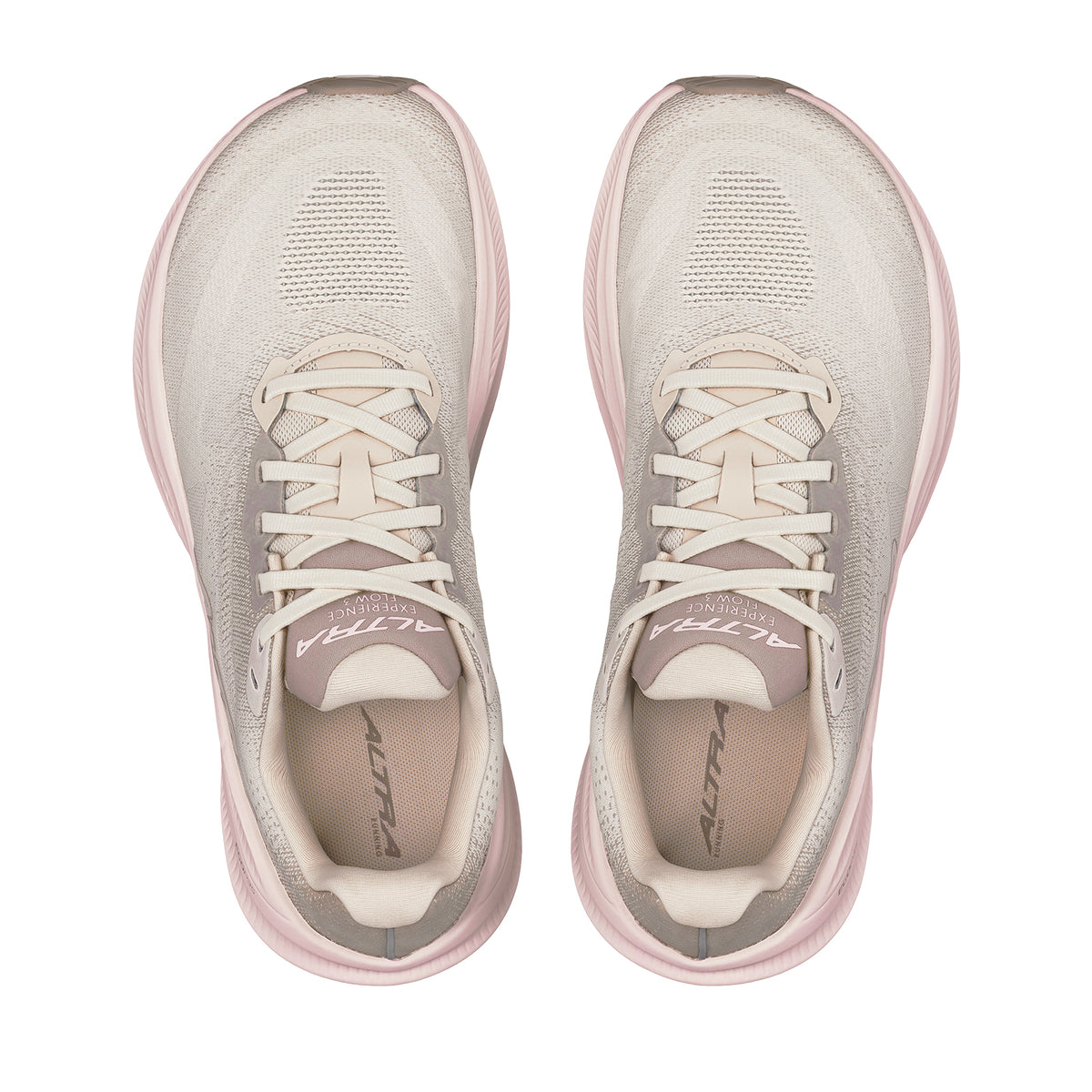 Women's Experience Flow 3 Running Shoes Tan pair top view showing spacious toe box design