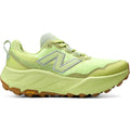 Women's New Balance Fresh Foam X Hierro v9 Trail Running Shoes lime green outer side view showing dual-density Fresh Foam X midsole and protective knit upper