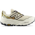 Women's New Balance Fresh Foam X Hierro v9 Trail Running Shoes Angora Basil Oil outer side view showing Fresh Foam X dual-density midsole with Vibram Megagrip lugged outsole for cushioned technical trail running