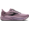 Brooks Ghost 18 women's running shoe in Elderberry / Black — outer view showing elderberry engineered mesh upper with black accent detailing and DNA LOFT v2 cushioning midsole profile