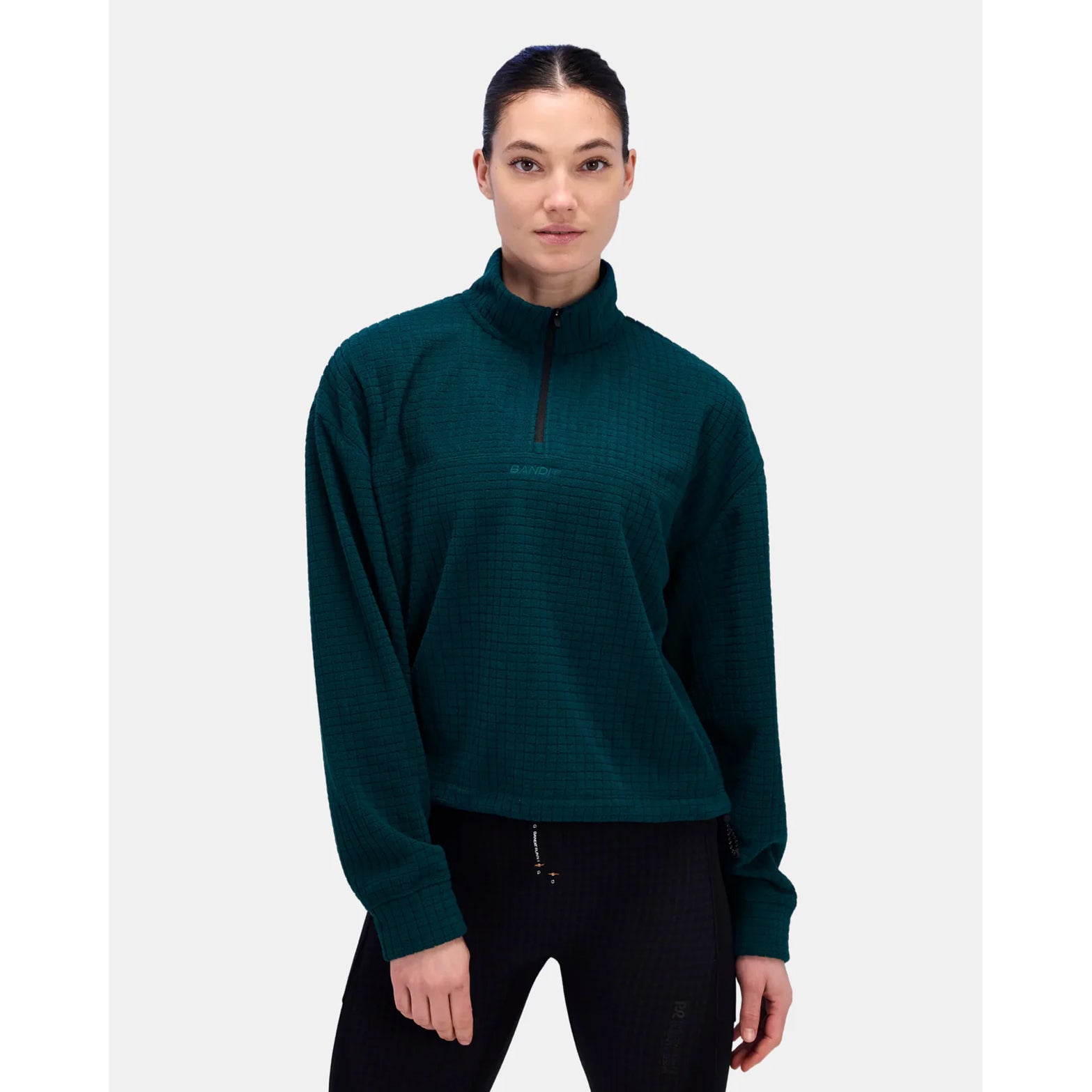 Women's MacroSoft Grid Quarter Zip Top Storm - Achilles Heel